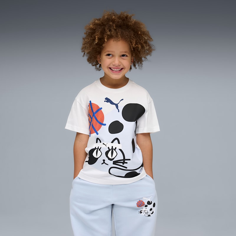 Sporty Cats Little Kids' Relaxed Graphic Tee
