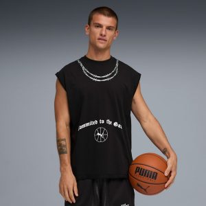 Swish N' Ink Men's Basketball Cut Off Tee