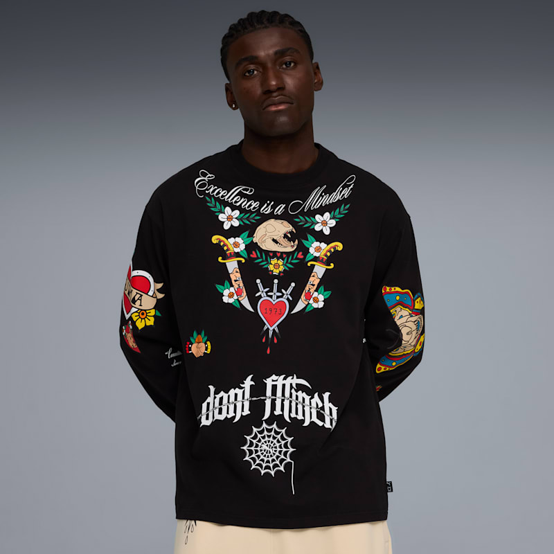 Swish N' Ink Men's Long Sleeve Basketball Tee
