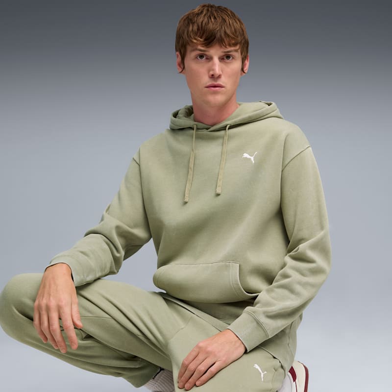 PUMA Elevated Essentials Acid Wash Men's Fleece Hoodie - Image 5