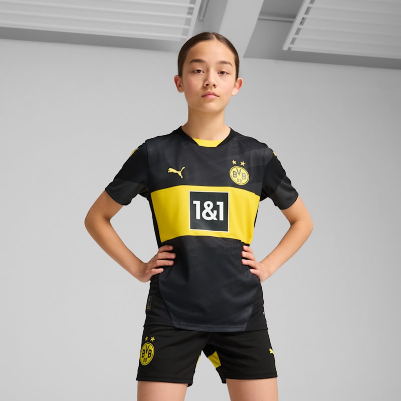 Borussia Dortmund 24/25 Big Kids' Replica Away Soccer Jersey